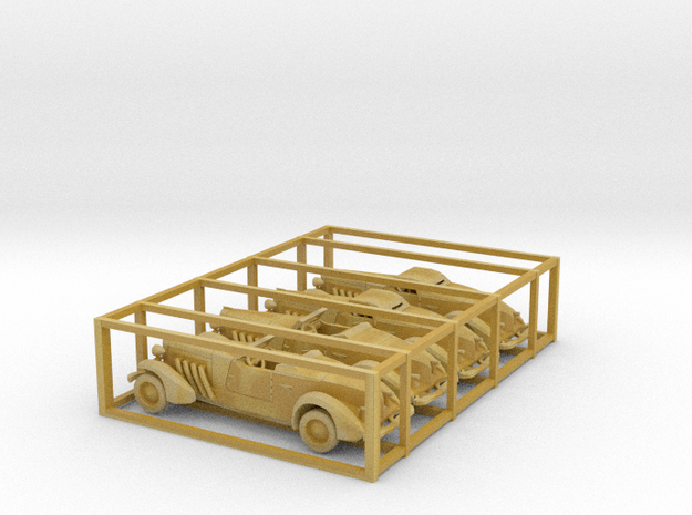 1/160 1935 Duesenberg Boattail 4 Car Set Kit in Tan Fine Detail Plastic