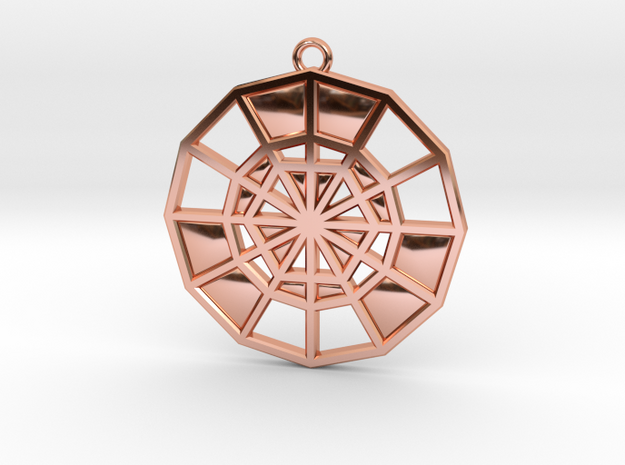 Restoration Emblem 10 Medallion (Sacred Geometry) in Polished Copper