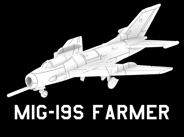 MiG-19S Farmer (Clean) in White Natural Versatile Plastic: 1:220 - Z