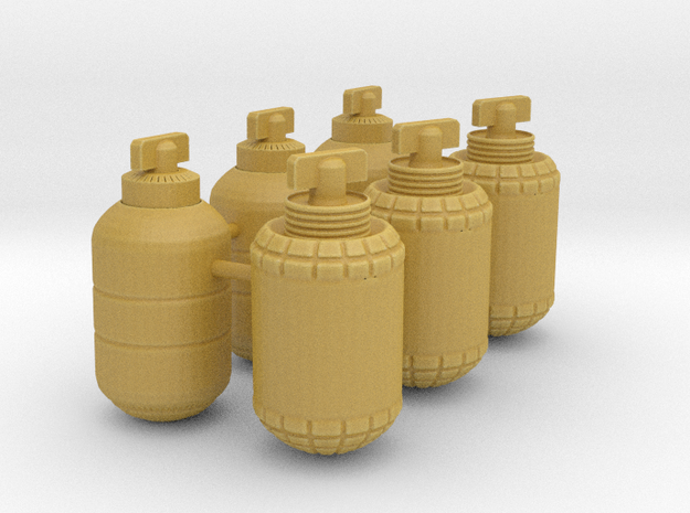 Czech Grenades in Tan Fine Detail Plastic