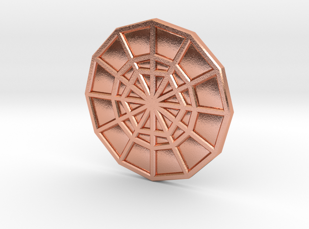 Restoration Emblem 04 CHARM (Sacred Geometry) in Natural Copper