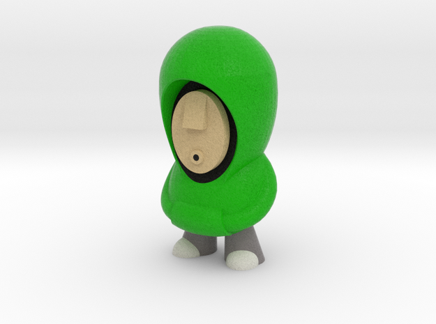 Green Hoodie 7cm in Full Color Sandstone