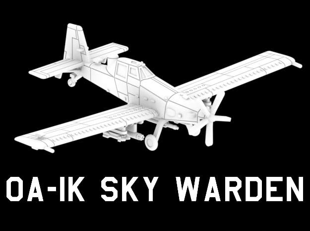 OA-1K Sky Warden (Loaded) in White Natural Versatile Plastic: 1:220 - Z