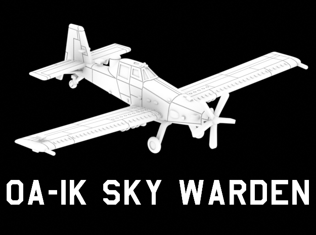 OA-1K Sky Warden (Clean) in White Natural Versatile Plastic: 1:220 - Z