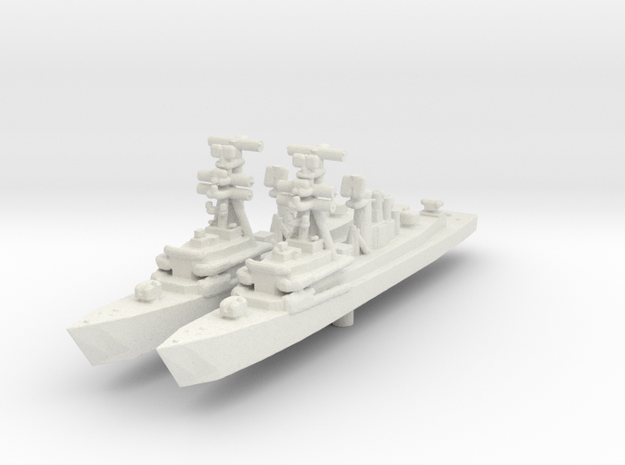 USS Charles F. Adams DDG-2 in White Natural Versatile Plastic: 1:2400