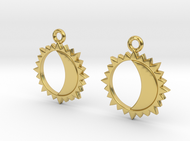 Rendez-vous sun and moon in Polished Brass