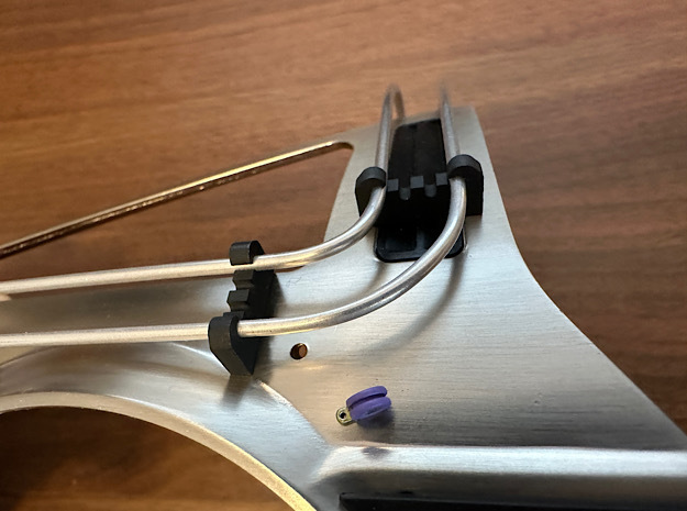 1:8 BTTF DeLorean flux bands brackets set in Clear Ultra Fine Detail Plastic
