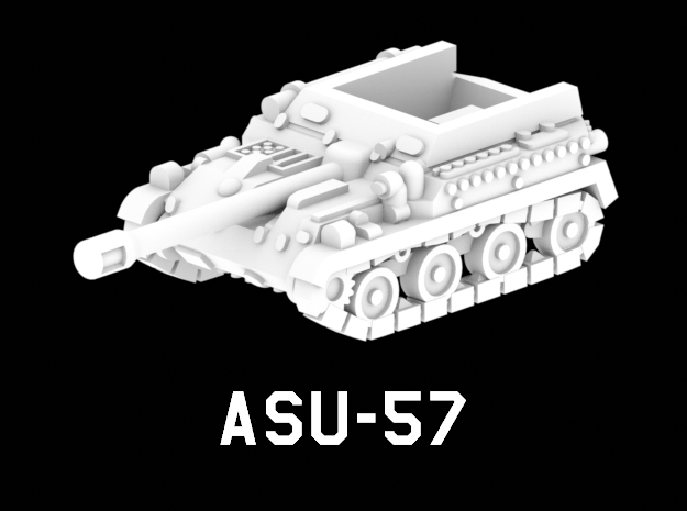 ASU-57 in White Natural Versatile Plastic: 1:220 - Z