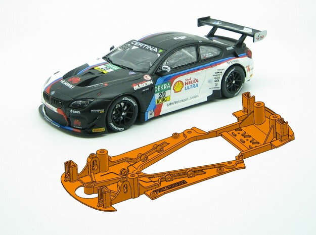 PSCA00609 Chassis Carrera BMW M6 GT3 in White Natural Versatile Plastic