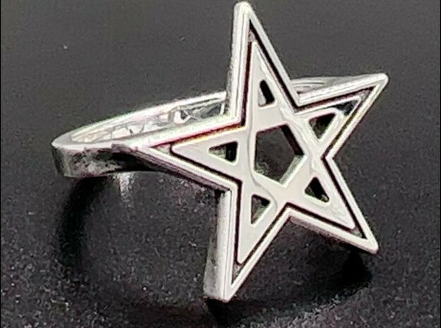 Star Ring in Antique Silver: 5 / 49