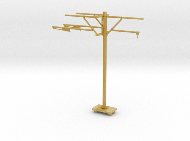 [1/160] Hong Kong KCR Light Rail Pole (H) in Tan Fine Detail Plastic: 1:160 - N
