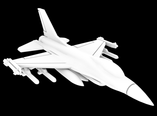 1:350 Scale F-16C Viper (Loaded, Gear Up) in Tan Fine Detail Plastic