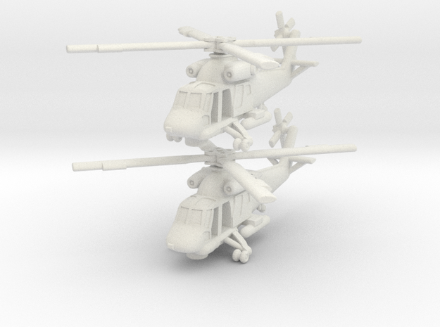 Kaman SH-2 Seasprite x2 (with Landing Gear) 1/144 in White Natural Versatile Plastic