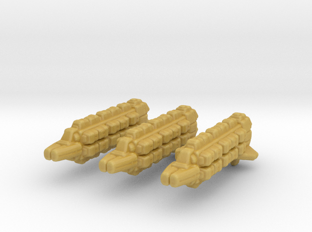 Cardassian Military Freighter 1/20000 x3 in Tan Fine Detail Plastic