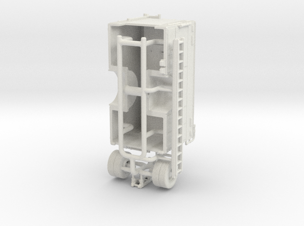 1/64 SQUAD Body w/ Ladder Rack compartment doors in White Natural Versatile Plastic