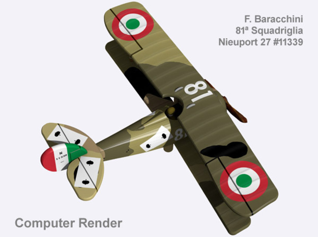 Flavio Baracchini Nieuport 27 (full color) in Natural Full Color Nylon 12 (MJF)