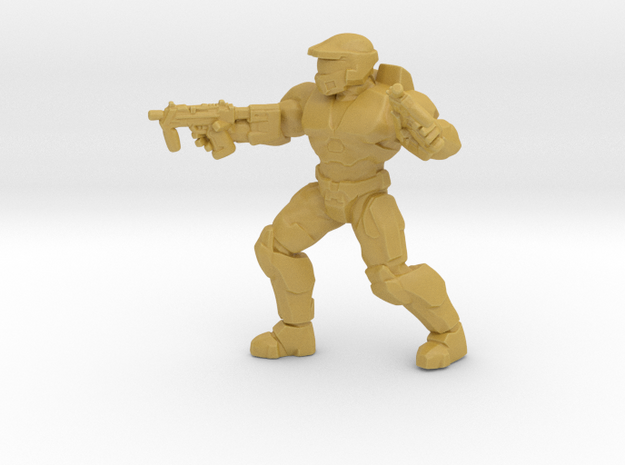 Halo Spartan with Dual Smgs miniature games rpg wh in Tan Fine Detail Plastic