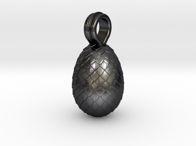 Dragon Egg Game of Thrones Pandora Charm in Polished and Bronzed Black Steel