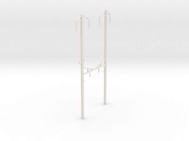 Concrete Bridge Catenary Poles N  in White Natural Versatile Plastic