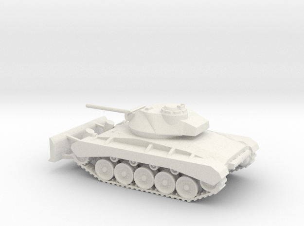 1/87 Scale M24 Chaffee Tank Dozer in White Natural Versatile Plastic