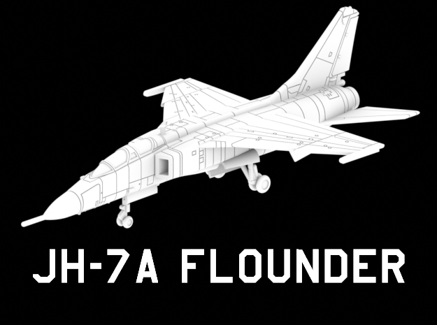 JH-7A Flounder (Clean) in White Natural Versatile Plastic: 1:220 - Z