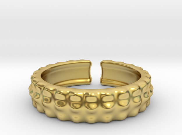 Bumpy ring in Polished Brass