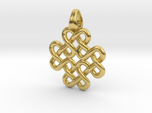 Double H knot in Polished Brass