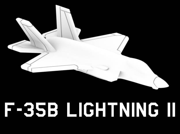 1:400 Scale F-35A (Clean, Gear Up) in White Natural Versatile Plastic