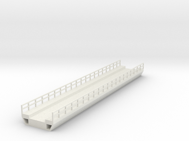 N Modern Concrete Bridge Deck Single Track 200mm in White Natural Versatile Plastic
