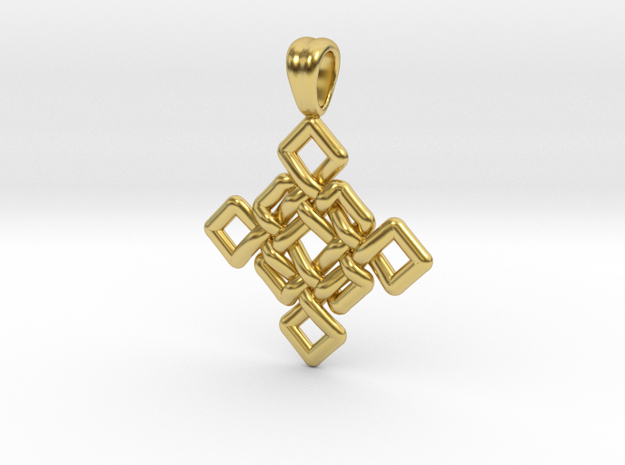 Square knot in Polished Brass