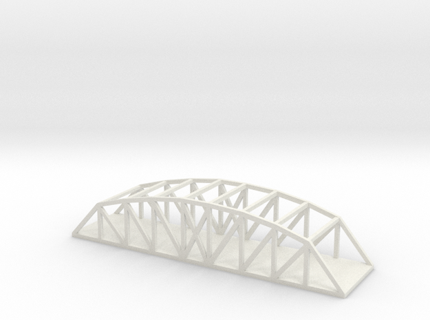 1/350 Scale Camel Back Truss Bridge in White Natural Versatile Plastic