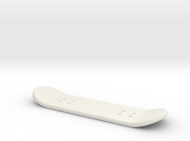 Finger skateboard deck in White Natural Versatile Plastic