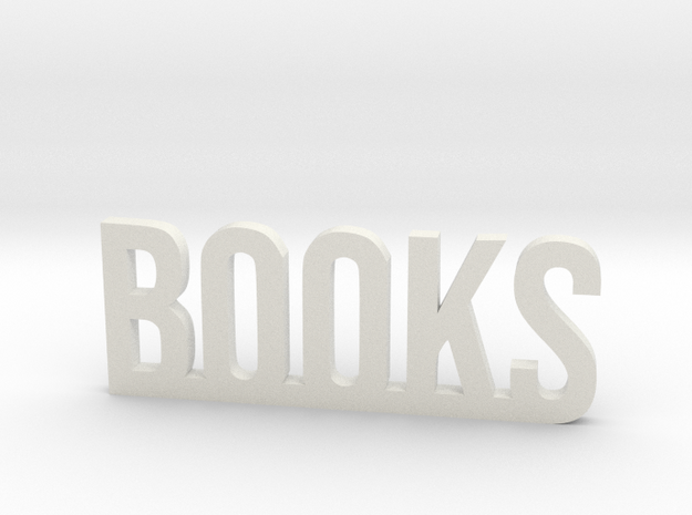 Books in White Natural Versatile Plastic