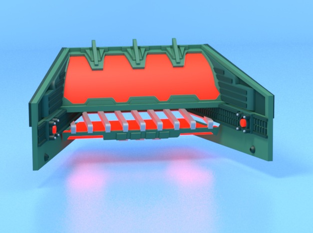 1/350 Klingon BOP Impulse Drive Replacement in Clear Ultra Fine Detail Plastic