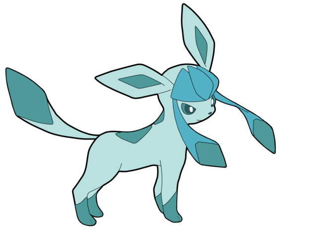 Glaceon in White Natural Versatile Plastic: Extra Small