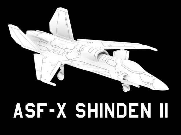 ASF-X Shinden II (Clean) in White Natural Versatile Plastic: 1:220 - Z