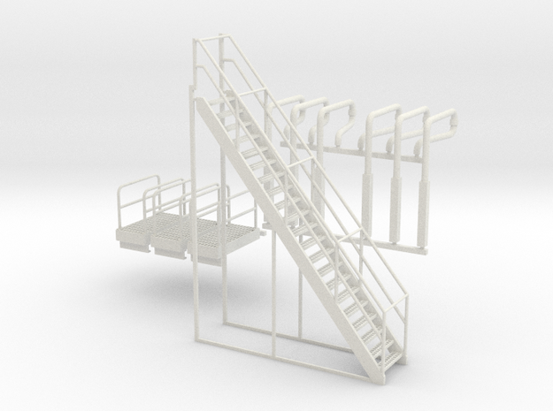 '1-50 Scale' - Ethanol Walkway - Stairs in White Natural Versatile Plastic