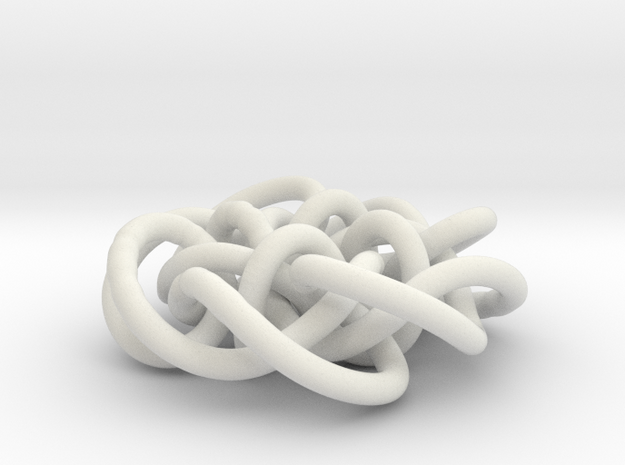 Prime Knot d4.122 in White Natural Versatile Plastic