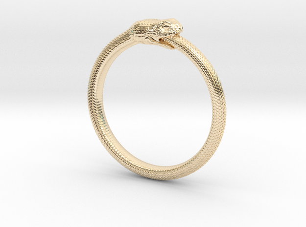 Ouroboros Ring in 14k Gold Plated Brass: 6 / 51.5