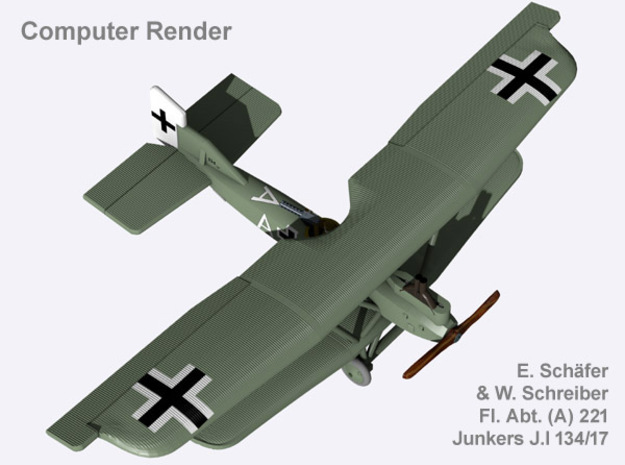 Junkers J.I 134/17 (full color) in Natural Full Color Nylon 12 (MJF)