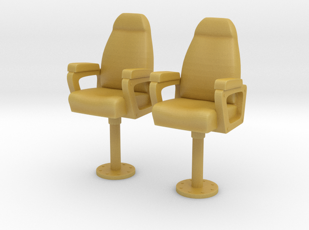 1/87 USN Capt Chair Set x2 in Tan Fine Detail Plastic