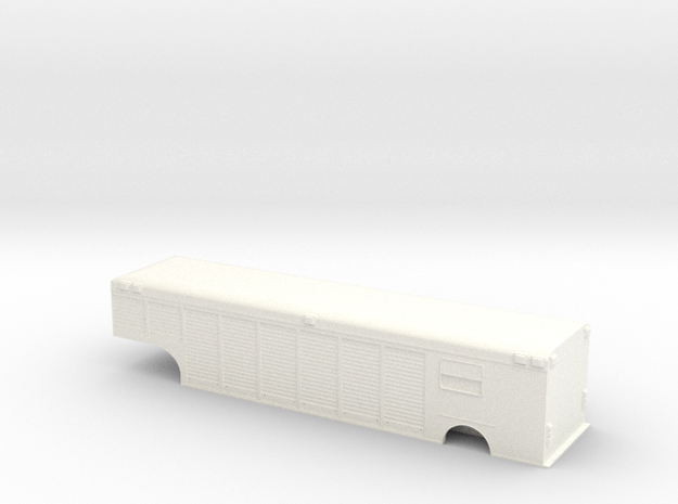 1:64 38ft Hackney EV rescue trailer v1c in White Processed Versatile Plastic