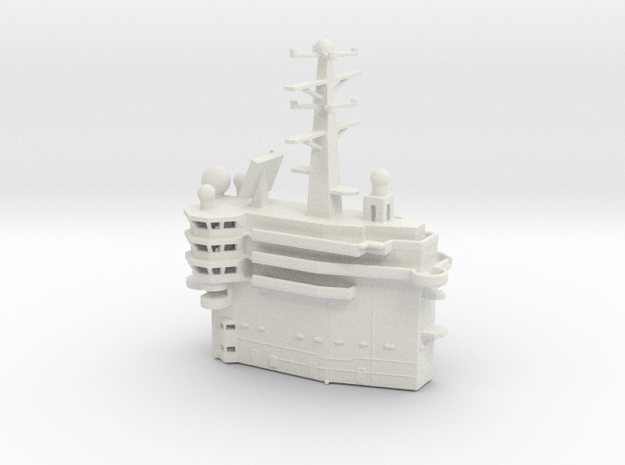 1/700 Scale USS CARL VINSON CVN-70 Island in White Natural Versatile Plastic