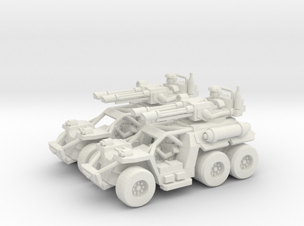 15mm Medium Assault Vehicle (Multilaser) x2 in White Natural Versatile Plastic