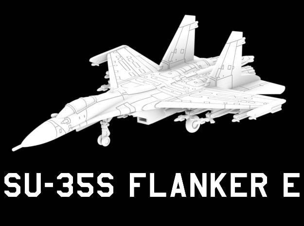 Su-35S Flanker E (Loaded) in White Natural Versatile Plastic: 1:220 - Z