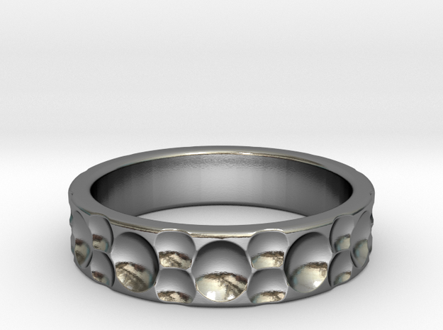 Ichimatsu Texturized Band All sizes, Multisize in Polished Silver: 13 / 69