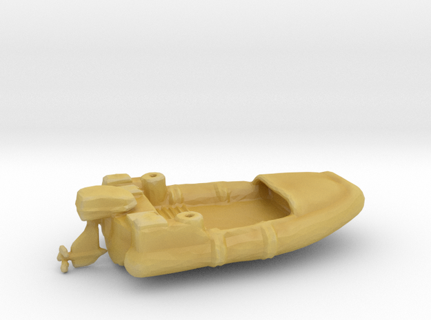 Rescue Zodiac boat 6m 1:300 in Tan Fine Detail Plastic