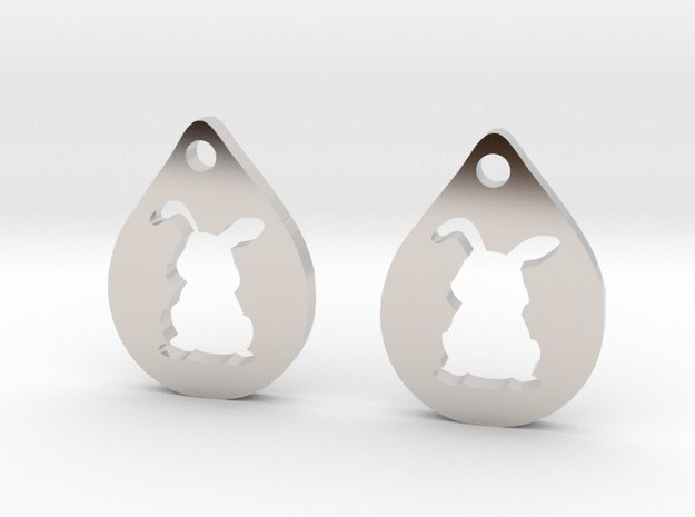 bunny_earrings in Platinum