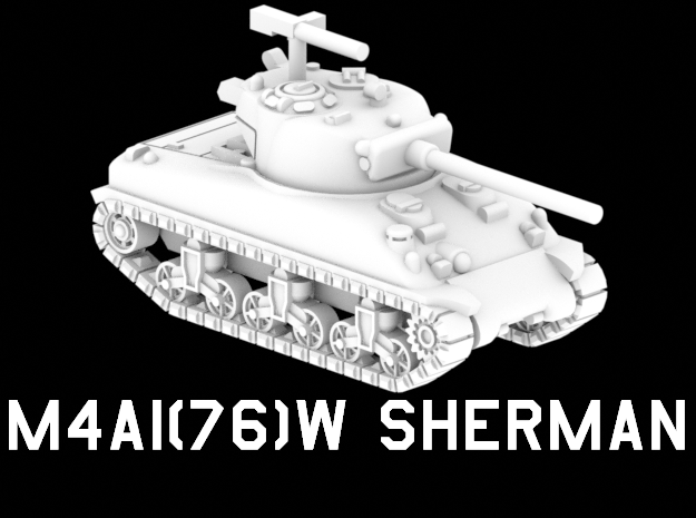 M4A1(76)W Sherman in White Natural Versatile Plastic: 1:220 - Z