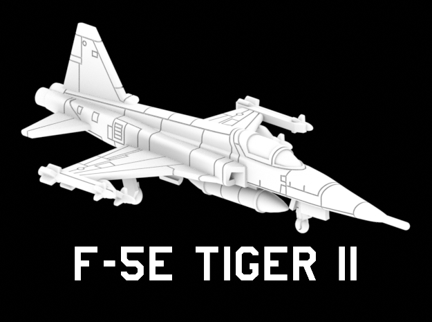 F-5E Tiger II (Loaded) in White Natural Versatile Plastic: 1:220 - Z